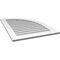 Ekena Millwork Quarter Round Top Right Surface Mount PVC Gable Vent w/ 3-1/2"W x 1"P Standard Frame, 28"W x 40"H GVPQR28X4001SN - alternate 3